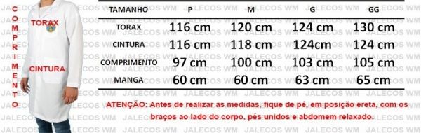 Medidas Jaleco Masculino