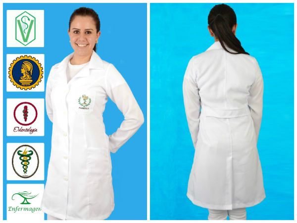 Jaleco Personalizado Feminino Acinturado - Bordado Gratis
