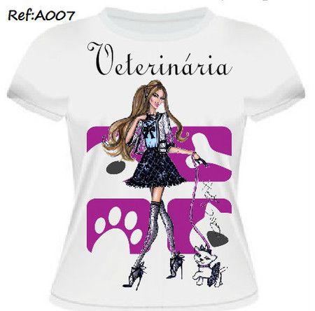 T-shirt Feminina Curso Veterinária