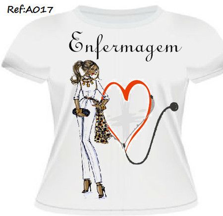 T-shirt Feminina Curso Enfermagem