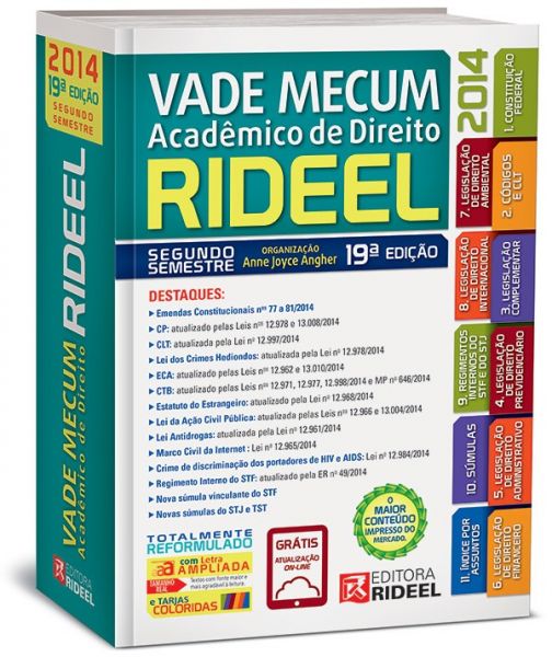 Vade Mecum Acadêmico De Direito Rideel - 2014